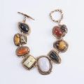 2023 New za Indian Vintage Bracelets Jewelry Women Bohemian Ethnic Statement Charm Retro Resin Stone Bracelet Female.