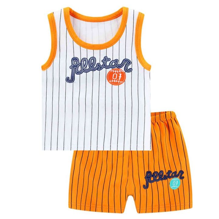 Baby%20Summer%20Pure%20Cotton%20Sleeveless%20Suit%20Baby%20Thin%20Vest%20Set%20Children%20Boys%20Little%20Boys%20Western%20Style%20Summer%20Sports%20-%20Image%205