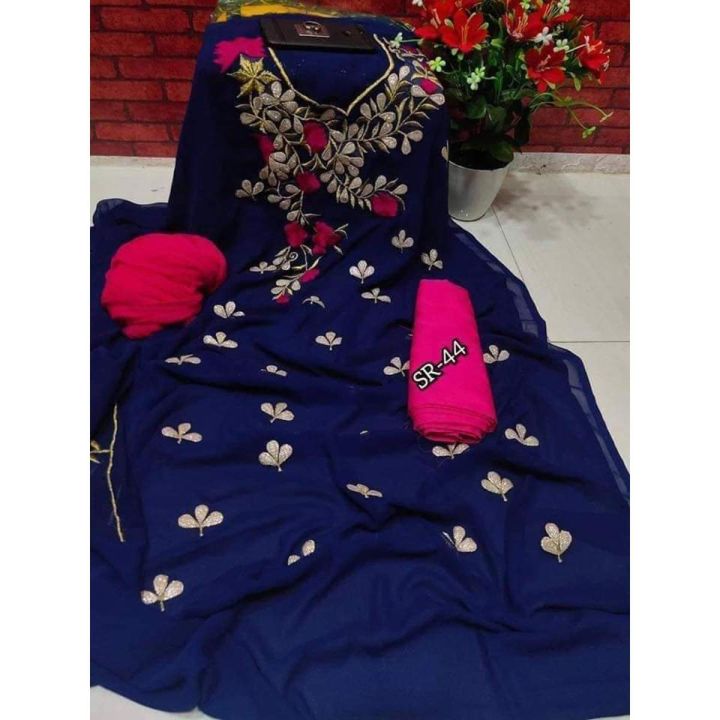 Exclusive New collection Weightless Georgette Embroidery Salwar Kameez For Women-3 pcs - Dress For Girls - 3 Pice Dress - Three Piece