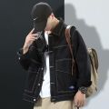 2023 New Hot Style Denim Jacket for Men Spring Autumn Zippers Solid Color Denim Coat Long Sleeve Casual Streetwear Jean Jackets.