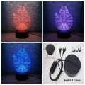 【Hey my home】Fashion Cool Star War Millennium Falcon 3D LED 7 Changing Night Light Bulb Luminaria Decoration Kids Gift Toys. 