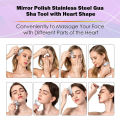 Magnetic Gua Sha Tool Stainless Steel Scraper Facial Massage Face Lift Skin Tightening Metal Contour Reduce Puffiness.