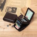 Unisex PU Leather ID Credit Anti Rfid Card Holder RFID NFC Blocking Wallet Case Zipper Coin Purse Money Bag RFID Protected. 