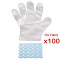 100PCS Transprent Disposable Hand Foot Bags Prevent Infection Remove Chapped Foot Hand Care SPA Wax Covers Bath Gloves Socks. 