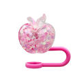 Silica Candy Straw Cap Good Quality Candy Shape Waterproof For Stanley Cup Straw Protective Cover Fruit Cherry Dust.