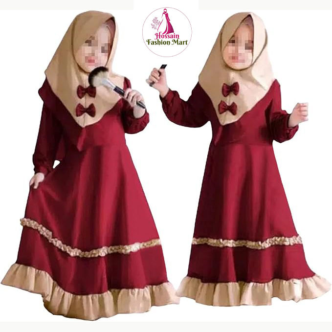 Irani%20Style%20Baby%20Borka%20Dubai%20Charry%20Georgette%20with%20Hijab%20Set%20for%20Muslim%20Baby%20-%20Image%202