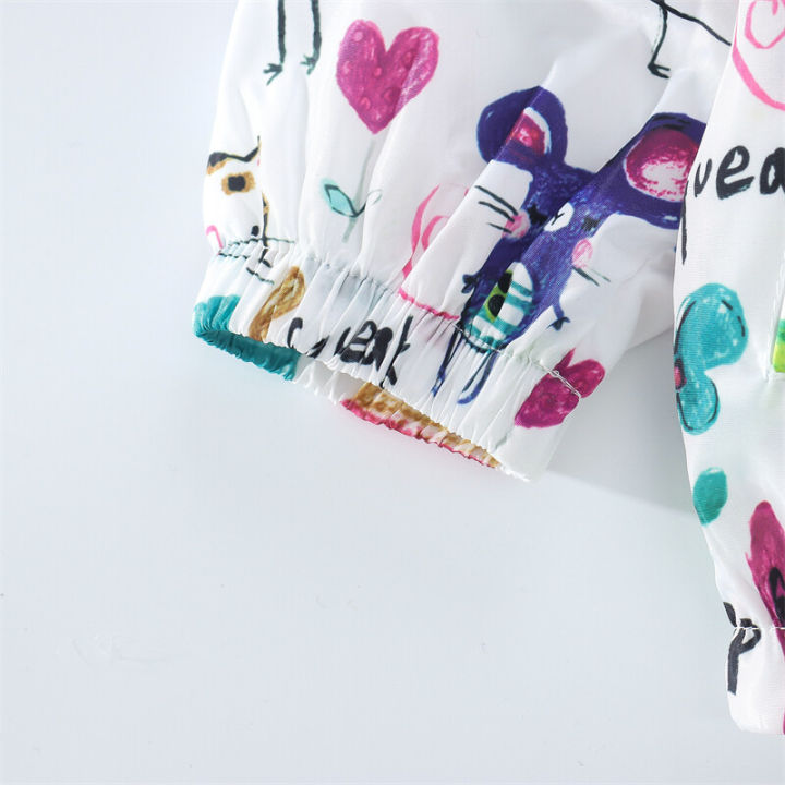 Korean%20Version%20Children's%20Clothing%20Jacket%20Spring%20and%20Autumn%20Season%20Baby%20Children's%20Full%20Print%20Cartoon%20Unicorn%20Jacket%20Girl's%20Sprinter%20Cardigan%20Windproof%20Top%20-%20Image%205