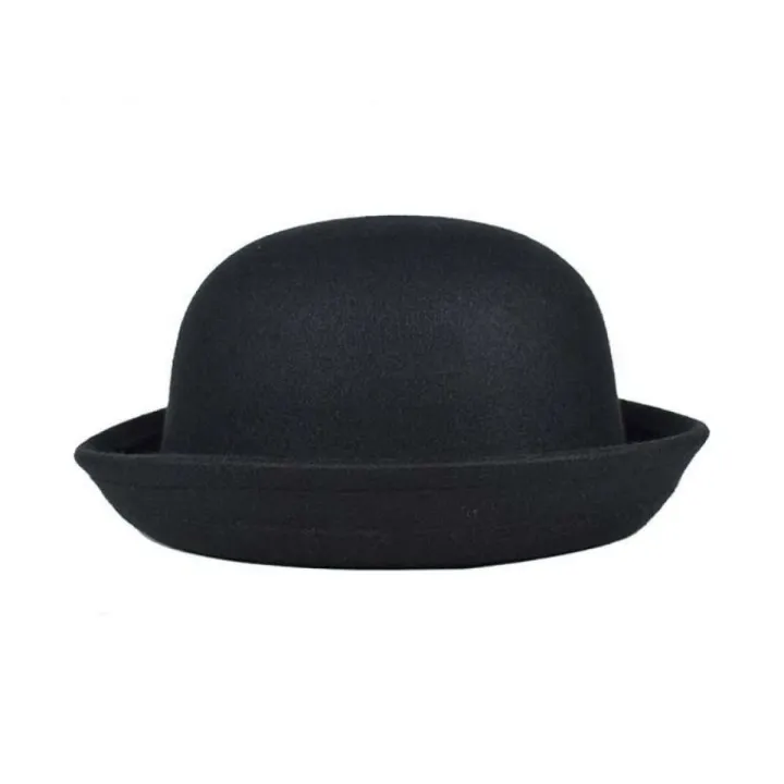 Black%20Synthetic%20Dhoom%203%20Bowler%20Felt%20Round%20Hat%20For%20Men%20-%20Image%208