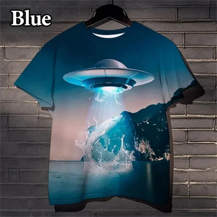 2024%20Cosmic%20Fantasy%20Flying%20Saucer%203D%20Printing%20Men's%20And%20Women's%20T%20Shirt%20Cool%20Fun%20Alien%20Fun%20Casual%20Spaceship%20Kid%20Funny%20T-shirt%20-%20Image%203