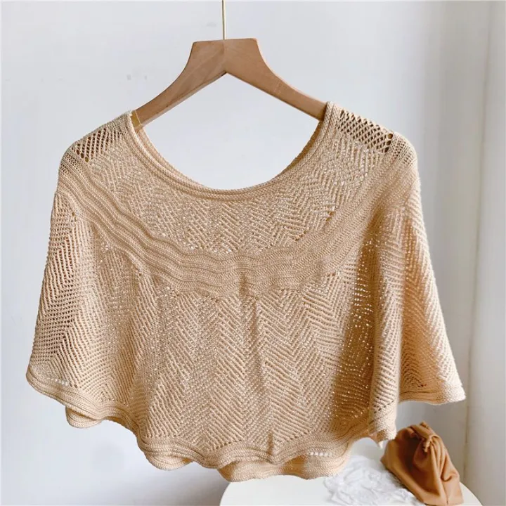 Fashion%20New%20Short%20Summer%20Ice%20Silk%20Knitted%20Hollow%20Shawl%20Sun%20Protection%20Elegant%20Air%20Conditioning%20Neck%20Shoulder%20Protection%20Outdoor%20Fashion%20-%20Image%203