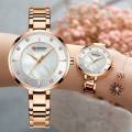 CURREN 9051-Rosegold & White Fashion Elegant Quartz Watch for Women.