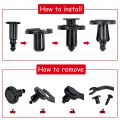 200PCS Bumper Clips 8mm Push Fender Flare Fastener for Infiniti and Nissan Plastic Rivet Retainer Clips. 