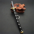 Japanese Katana Samurai Keychain Showpiece Katana (Not Sharp) Showpiece Key chain Ring Plastic + Cover + Display Stand for Showpiece Gift Letter Opener. 