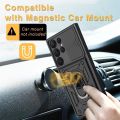 Case For Samsung S24 S23 S22 Ultra S21 S20 FE Galaxy A54 A34 5G Camera Lens Cover Phone Case with Ring Stand Armor rotate Cover.