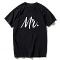 Couples T Shirt MR MRS Letter Print Couple Tshirt Summer Fashion King Queen T-shirt Casual O-Neck Tops Lovers Tee Shirt.