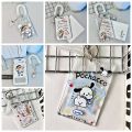 Cute Key Chain Transparent Card Sleeve ID Card Cover Crayon Shin-chan Cartoon Card Case Protective Case Kt Cat Bus Card Holder Student. 