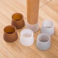 4Pcs set Silicone Chair Leg Caps Furniture Feet Pads Table Covers Socks Floor Protectors Non-Slip Cups Durable Round Bottom Pad.