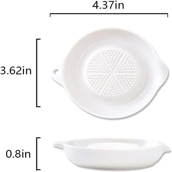 White%20Ceramics%20Grater%20Plate%20Cleanable%204.37*3.62*0.8%20Inch%20Ceramic%20Ginger%20Puree%20Grinder%20Grinding%20Tool%20Garlic%20Grinding%20Wasabi%20Grater%20Garlic%20-%20Image%202