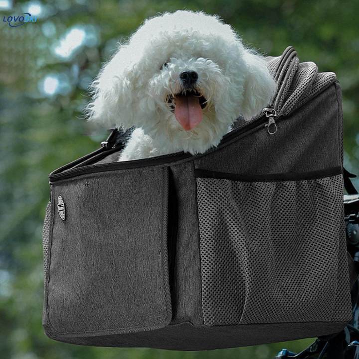 Dog Bike Basket Carrier for Small Dog Cat Puppy Quick Installation