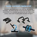 4-in-1 AB Roller Kit Abdominal Press Wheel Pro with Push-UP Bar Jump Rope Knee Pad Gym Home Exercise Fitness Workout Equipment. 