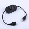 1Pce USB manual rotation/touch LED dimming switch controller desk lamp fan switch cable power cord USB interface.