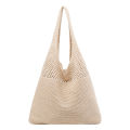 Retro Crochet Beach Handbag for Girls,Summer Hollow Out Hand Woven Totes Bag,Women Hollow Knitting Handbag.