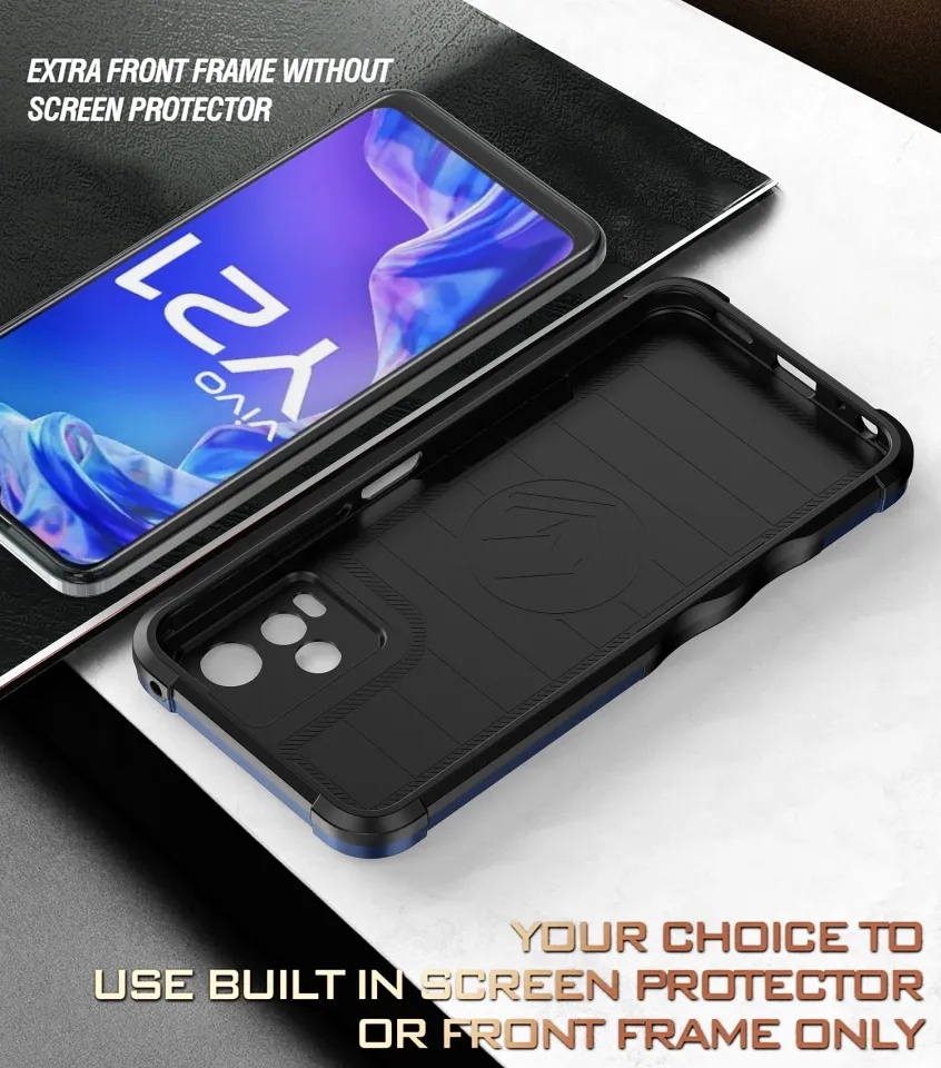 Cover SEAHAI Per Vivo Y21 / Y21s / Y33s – Custodia In TPU Ultrasottile Con Design Glitter Rosso, Antigraffio E Antiurto