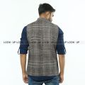 Ash Check Men's Waistcoat, Koti, Coat & Vest | Party Wear.