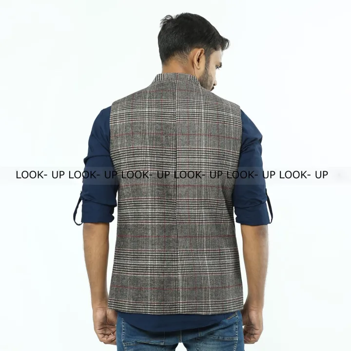Ash%20Check%20Men's%20Waistcoat,%20Koti,%20Coat%20&%20Vest%20%7C%20Party%20Wear%20-%20Image%204