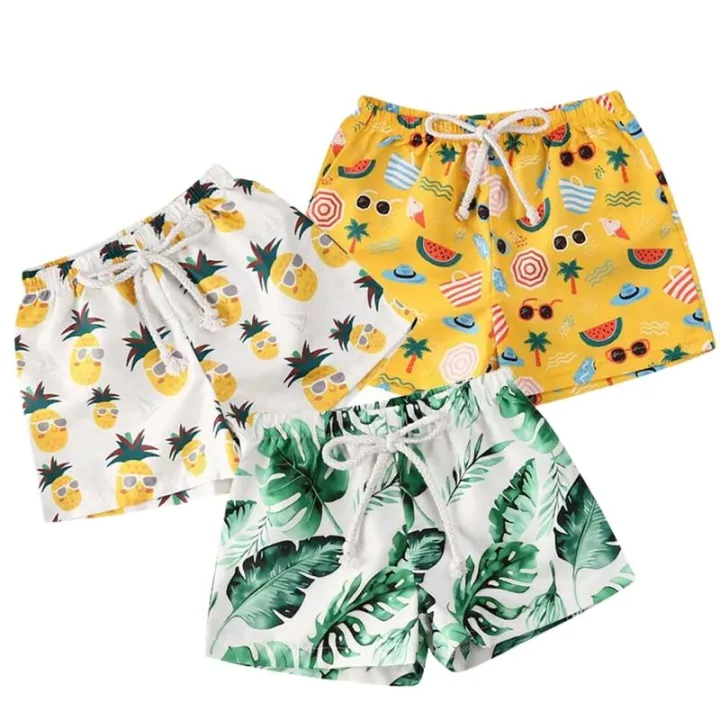 2020%200-4T%20Toddler%20Baby%20Boy%20Girl%20Kids%20Shorts%20Bottoms%20Summer%20New%20Cartoon%20Pineapple%20Print%20Swimming%20Panties%20Beach%20Holiday%20Shorts%20-%20Image%202