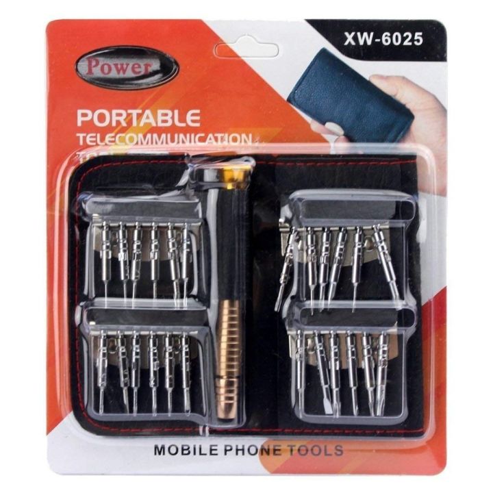 Portable%20Telecommunication%20Mobile%20Phone%20Tools%2024%20In%201%20Multi-Purpose%20Precision%20Screwdriver%20XW-6025%20Interchangeable%20Screwdriver%20Set%20With%20Bag%20-%20Image%205