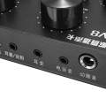 V8 Multifunctional USB Audio Interface Intelligent Volume Adjustable Audio Mixer Sound Card. 