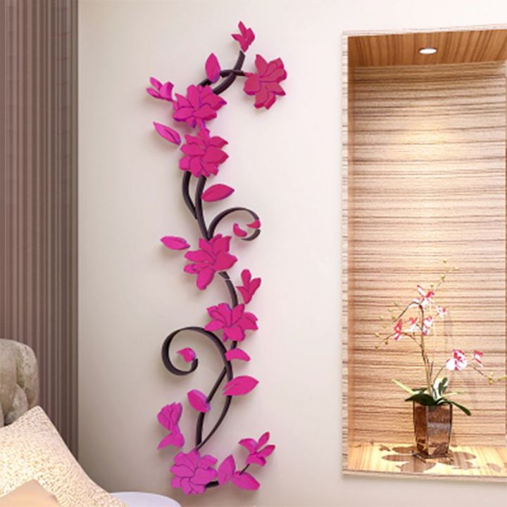Rose%20Flower%20Wall%20Stickers%20DIY%20Vase%20Flower%20Self-Adhesive%20Wallpaper%20Tree%20Crystal%20Arcylic%203D%20Wall%20Sticker%20Home%20Bedroom%20Decoration%20-%20Image%208
