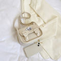 Kawaii Sanrio Kuromi Hello Kitty Cinnamorol Cambridge Bag Solid Color Versatile Underarm Bag Shoulder Bag Fashion Square Bags Mzea.