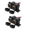 2X Lighter Socket 12V Waterproof Dual Power Plug Outlet with Wire for Car Motorcycle Scooter Boat ATV Rv. 
