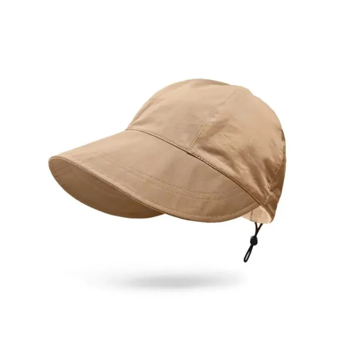 2024%20Foldable%20Wide%20Brim%20Ponytail%20Sun%20Hat%20Drawstring%20Adjustable%20Cap%20Summer%20Quick-dry%20Visor%20Fisherman%20CapFor%20Women%20Beach%20Hat%20-%20Image%207