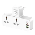 LDNIO SC-2311 20W 3-Port USB Charger HUB Extension Power Strip With 1 x 20W USB-C PD Power Delivery / 1x 18W USB QC3.0 / 1x USB-A & 2 Power Sockets with LED Touch Light. 