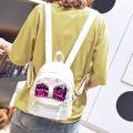 Shining Sequins Bowknot Women Backpack Girls Small Party Shoulder Schoolbag.