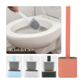 Silicon Toilet Cleaning Bush And Holder Set with Wall Hook - Multicolor.
