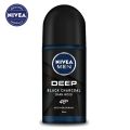 Nivea Men Deep Black Charcoal Darkwood Roll on - 50ml. 