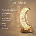 Bedroom Crystal Touch Dimming Night Light Girls Room Home Decor Aesthetics USB Bedside LED Ambient Table 3d Moon Lamp. 