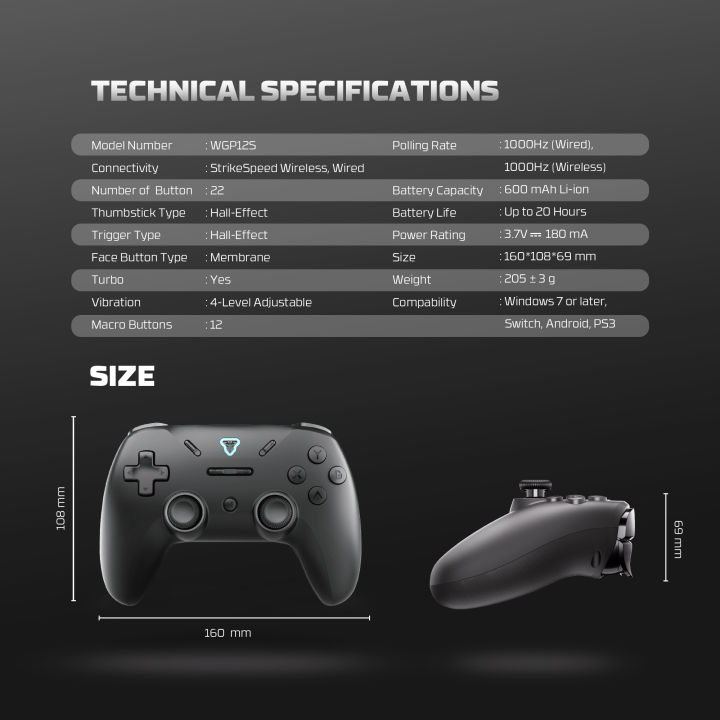 FANTECH%20WGP12s%20REVOLVER%20III%20WIRELESS%20MULTI-PLATFORM%20GAMEPAD%20Gaming%20Controller%20WHITE%20-%20Image%207