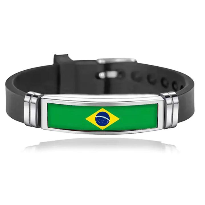 Brazil Flag Watch type Silicone Bracelet for Brazil Lover