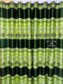 Curtain Porda Synthetic Curtains Indian Porda Window Protector 45*80 Inch Standard Size Green Art Flower 4 Kuchi Curtain - Porda.