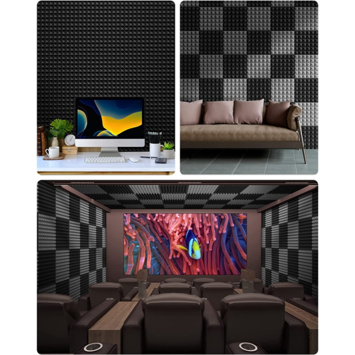 24PCS%20Self-Adhesive%20Sound%20Proof%20Foam%20Panels%202x12x12In,Fast%20Expand%20Acoustic%20Panels,%20Pyramid%20Design%20Soundproof%20Wall%20Panels%20-%20Image%206