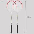2Pcs Badminton Racket Lightweight 2 Player Badminton Racquet for Adults Kids Without Bag Red. 