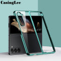 For Samsung Galaxy Z Fold 5 Case Transparent Plating Antioxidant Clear Cover for Samsung Galaxy Z Fold5 Back Cover. 