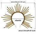 Colorful Halo Crown Headband Sun Goddess Crown Bohemian Wedding Halloween Accessories Plastic Spike Headdresses DIY Lolita Tiara. 