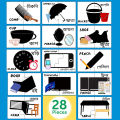 28 Piece Jigsaw Puzzle Daily Necessities Set - Double Sided Puzzle With Gift Box - Amazing Learning Toy for Kids. 