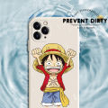 AMORVOR for iPhone 7 8 Plus Back Cover Anime One-Piece Luffy Side design Soft Case Liquid Silicone Phone Cases. 